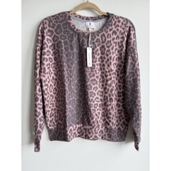 Sundry-Evereve-Leopard Lightweight Sweatshirt-NWT-Size 1-Sam;; - Picture 3 of 4